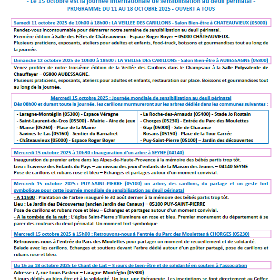 programme le murmure des carillons 2025