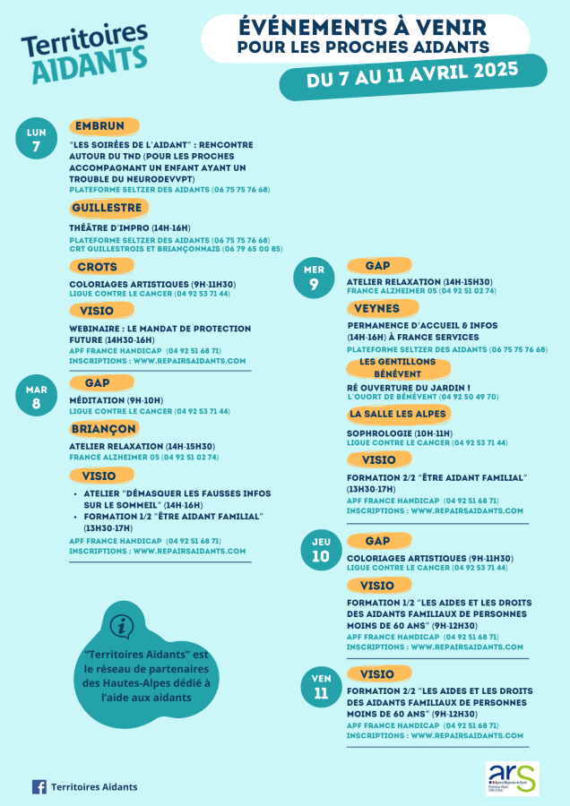 TERRITOIRES DES AIDANTS HAUTES ALPES AVRIL 2025