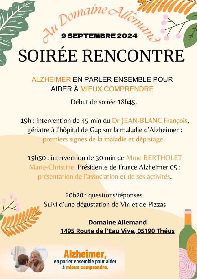 soirée rencontre alzheimer Théus