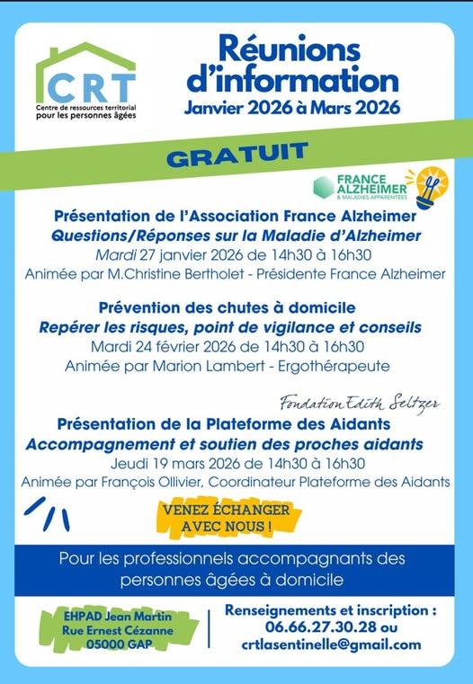 réunions d'information trimestrielle CRT Gap