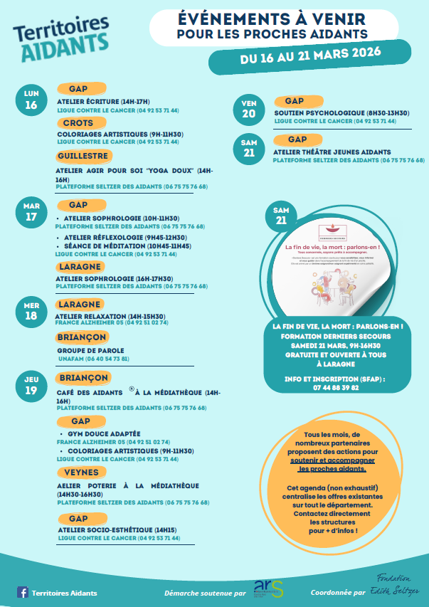 agenda des aidants mars 2026