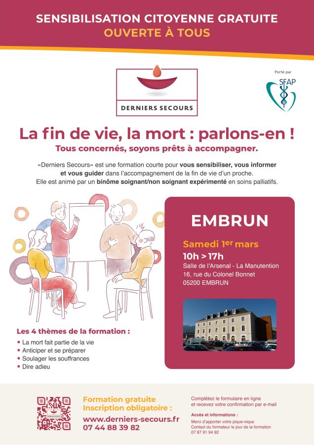 formation grand public &quot;derniers secours&quot; embrun
