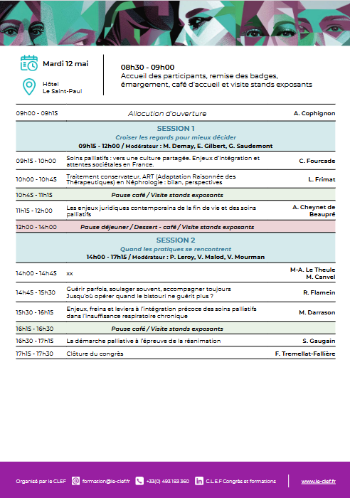 programme congrès soins palliatifs