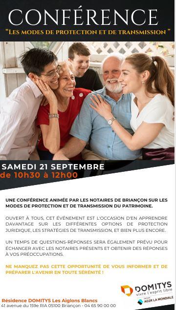 conférence modes de protection domitys septembre