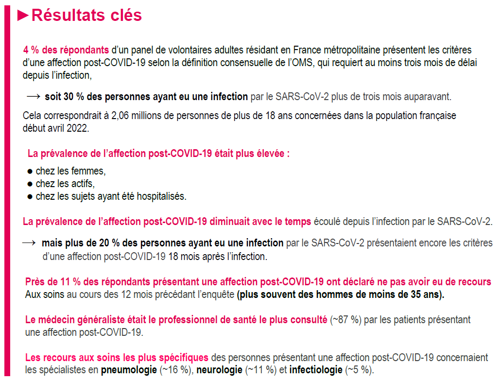 Résultats clefs Santé Publique France