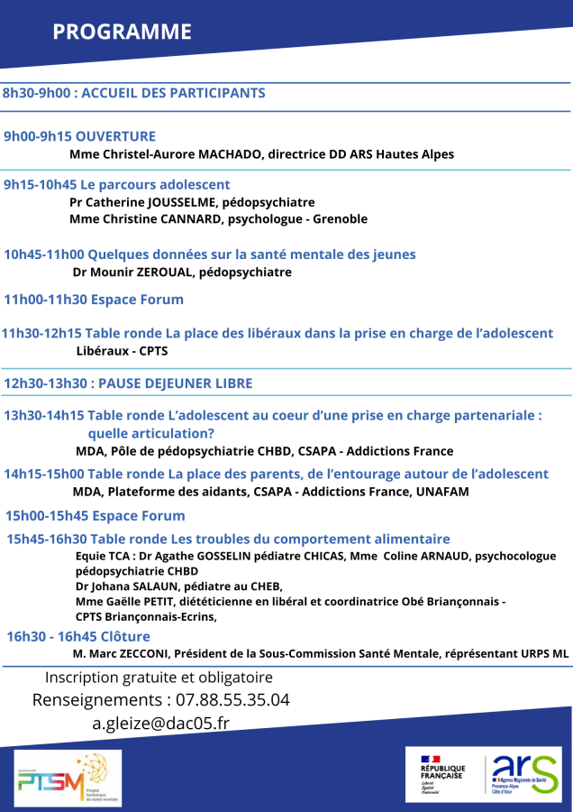 programme journée PTSM