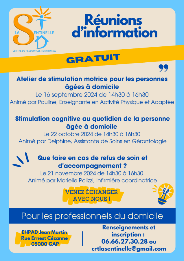 réunions d'information CRT la sentinelle