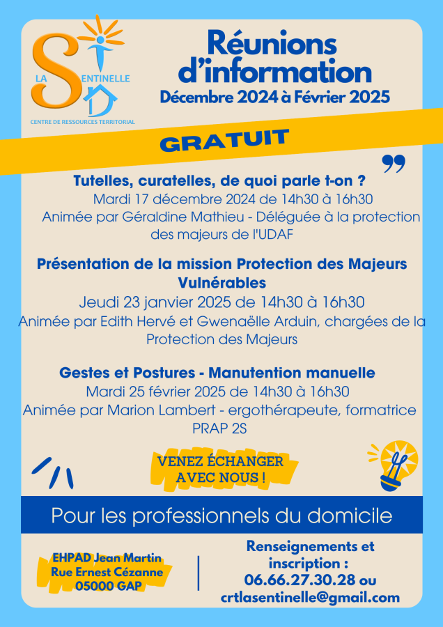 réunions d'informations crt la sentinelle
