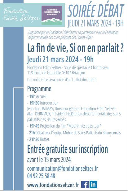 invitation soirée débat fin de vie
