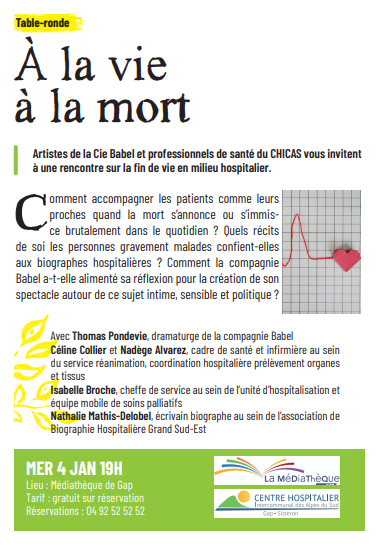 Table ronde à la vie, à la mort